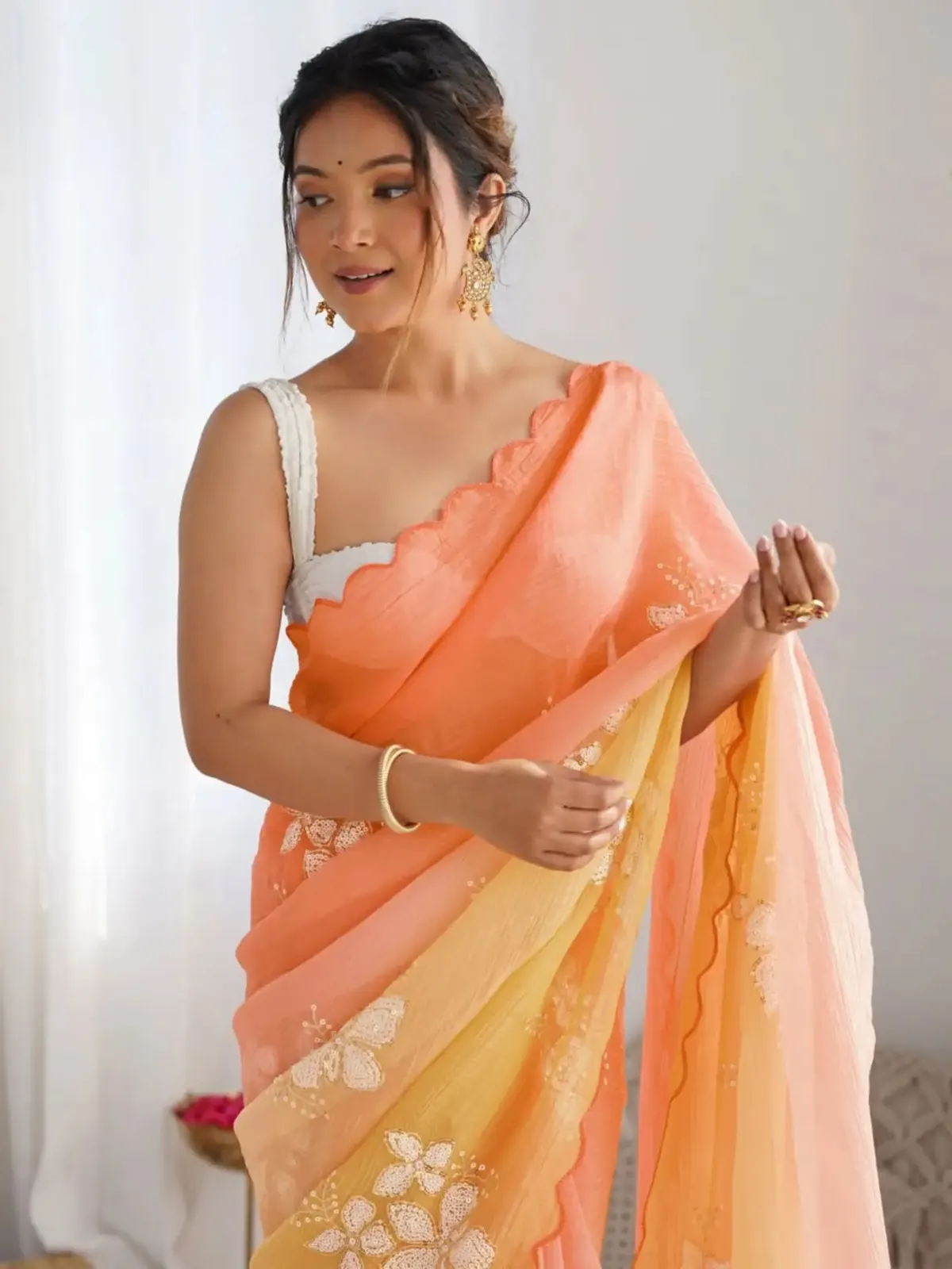 Sunset Crush Silk Saree